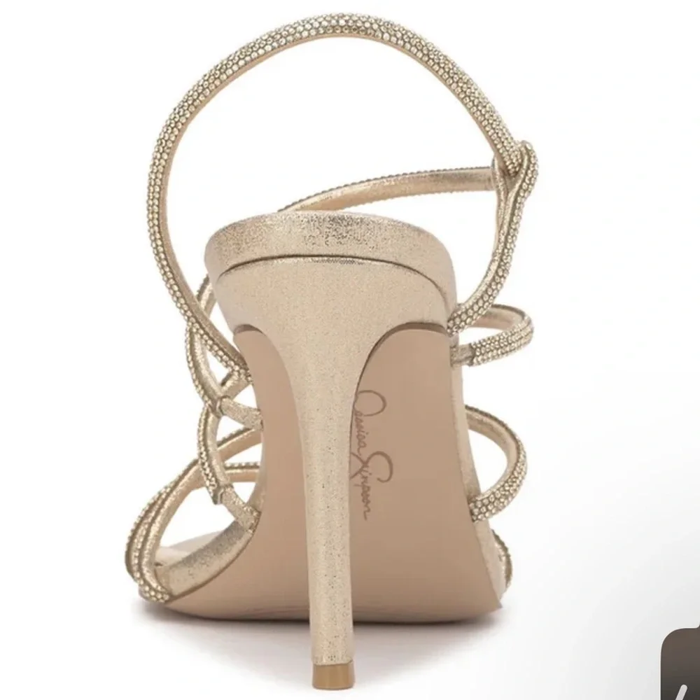 Jessica Simpson Champagne Rhinestone Heels - Picture 4 of 9